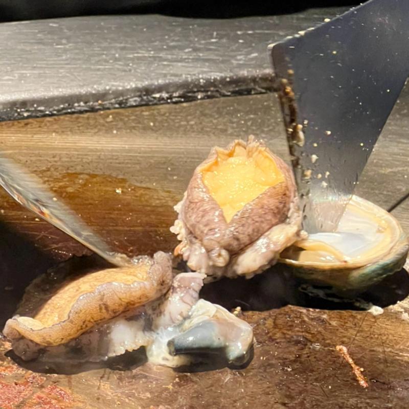 活あわび　鉄板焼き(神戸アントレコット)