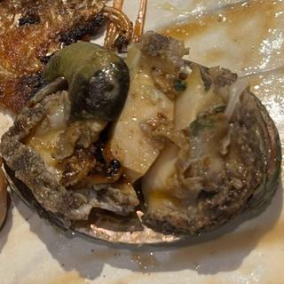 活あわび　鉄板焼き