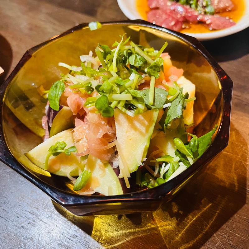 茄子と茗荷和え(大正サロン 髭とボヰン)