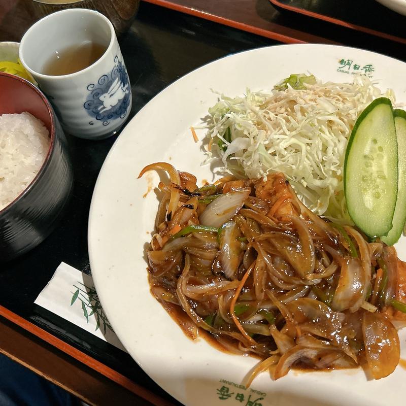 ポークチャップ定食(明日香 飾磨西店)