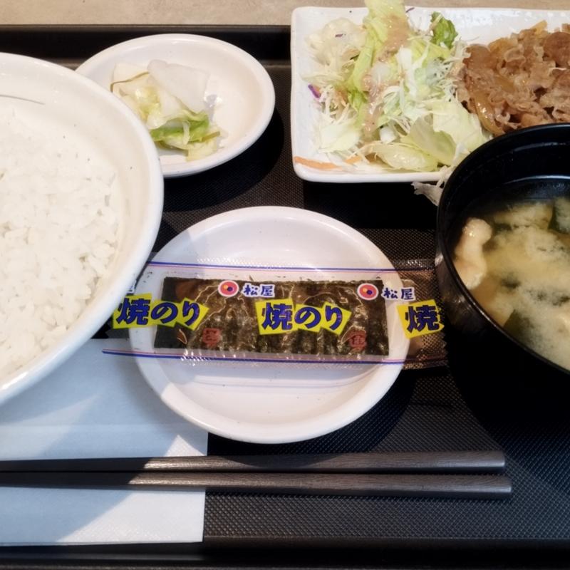 得朝牛皿定食(松屋 青砥店)