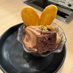 チョコバナナブラウニーパフェ