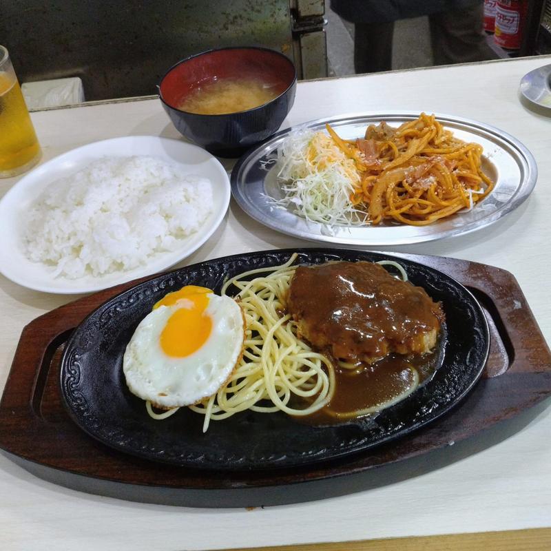Eセット クロンボ定食 ハンバーグ&ナポリタン(洋食の店 クロンボ)