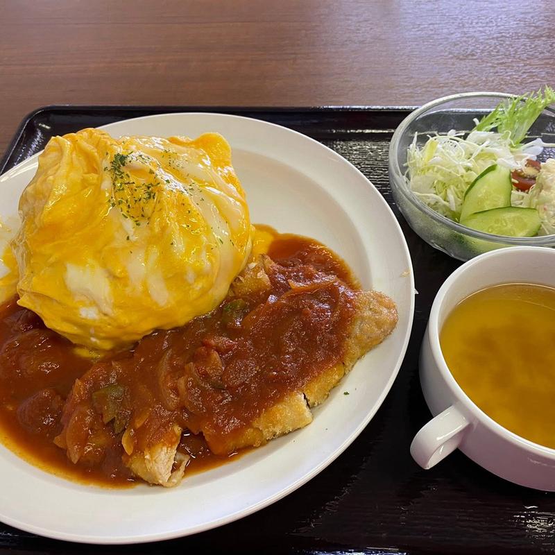 オムトン 大盛り(きりたっぷカフェ)