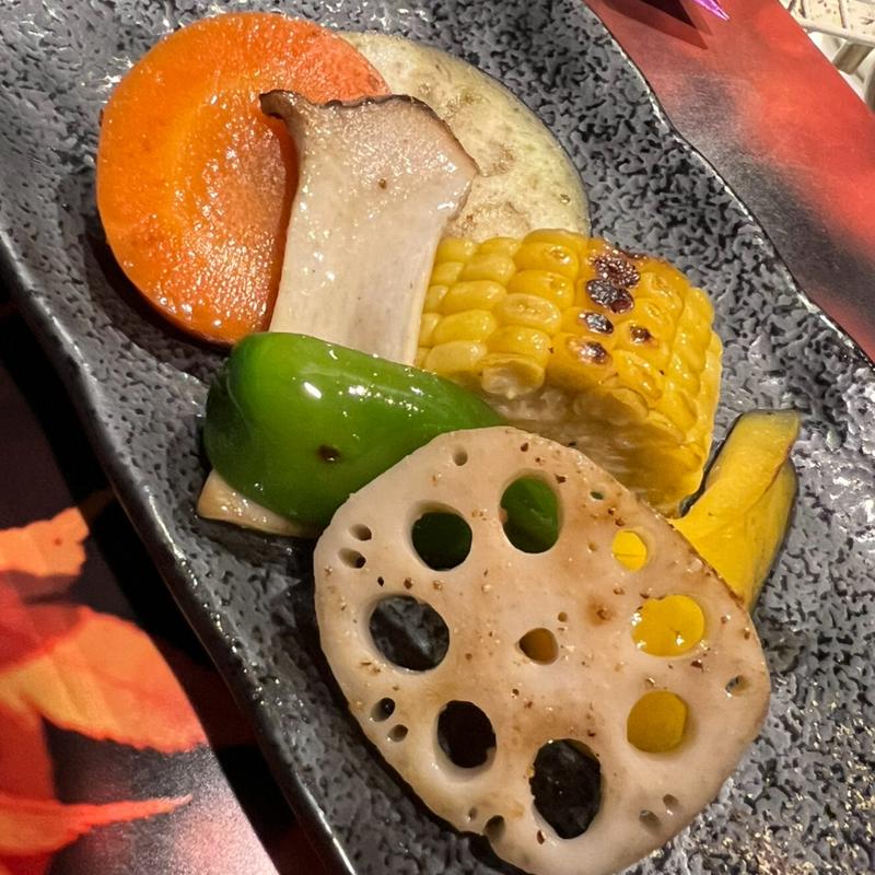 野菜焼盛り合わせ(そうさくてっぱん樹々)