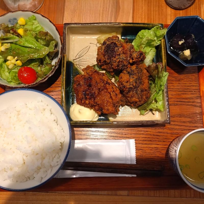 秘伝の山椒唐揚げ定食(丸鶏はじめ)