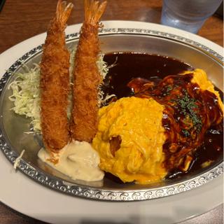 オムライス＆海老フライ