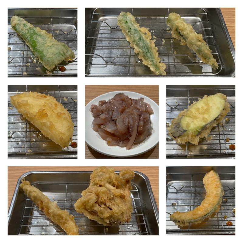 やさい天定食(天麩羅処ひらお 天神アクロス福岡店)