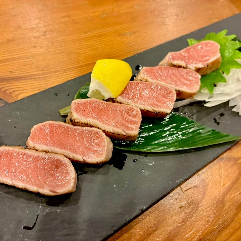 レア炙り焼きポン酢(奈良の酒蔵全部呑み うまっしゅ)