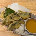 秋刀魚の天ぷら(五味五感 丸力酒蔵 福島本通り店)