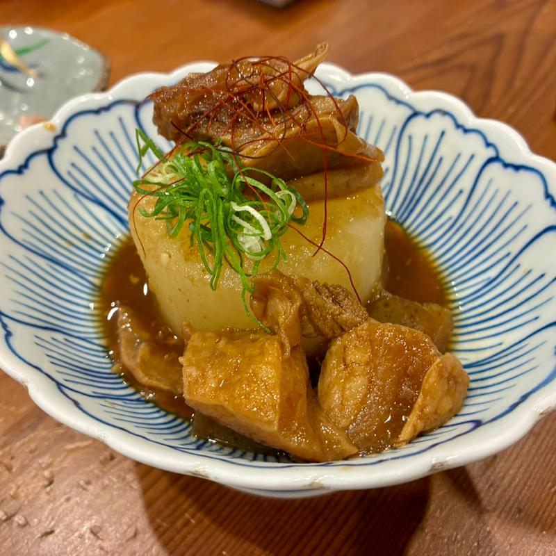 大根と牛すじの煮込み(奈良の酒蔵全部呑み うまっしゅ)