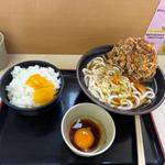 朝うどん定食　かき揚げ