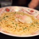紅ズワイガニと帆立のクリームソース 温泉卵添え(洋麺屋五右衛門 イオンモール京都桂川店)