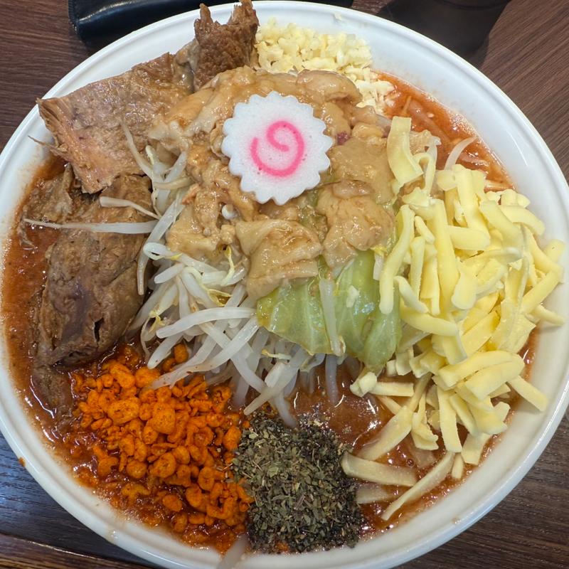 トマティーナ大、チーズ、豚一枚(麺屋 神工)