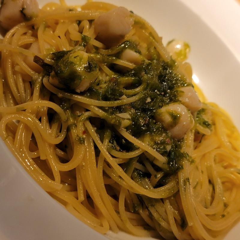 小柱と生のりのアーリオオーリオ(Trattoria Cicci Fantastico )