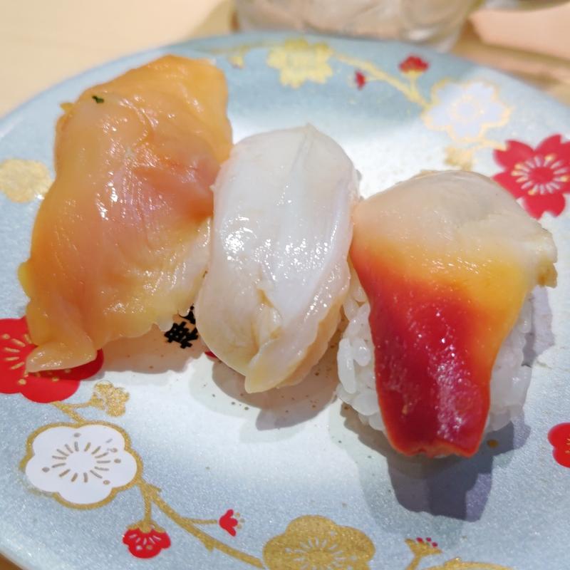 貝三種(神奈川回転寿司 二代目ぐるめ亭 港南台バーズ店)