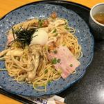 三元豚ときのこづくしのよくばりスパゲッティー