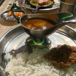 2種あいがけ(カレーハウス咖喱座)