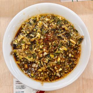 バジルとかぼすの油淋秋刀魚中華そば(食堂 七彩)