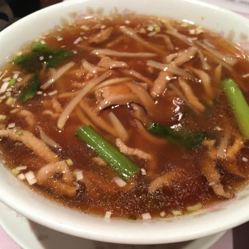 豚肉細切りスープそば(龍鳳)