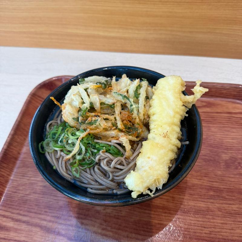 かき揚げそば　いか天(自家製麺うどんそば天つるり PaSaR幕張下り店)