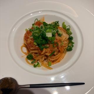 九条ネギと京もち豚のアマトリチャーナ(オルティーヴォ )