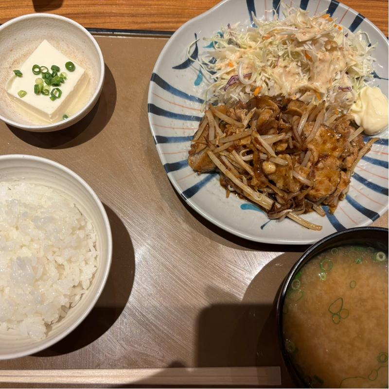 しょうが焼き定食(やよい軒 高槻店)