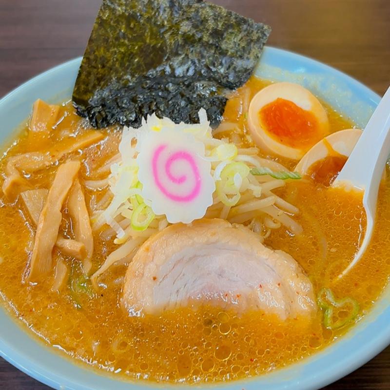 味噌ラーメン　玉子トッピング(ラーメンさんぱち 平和通店)