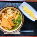 きつねうどん+海老天 (錫の駅)