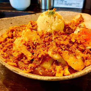自家薫製豚と煮卵のカレー