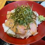 胡麻かんぱち丼、ミニそばセット