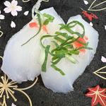 うちわはげ　馬面ハギにぎり