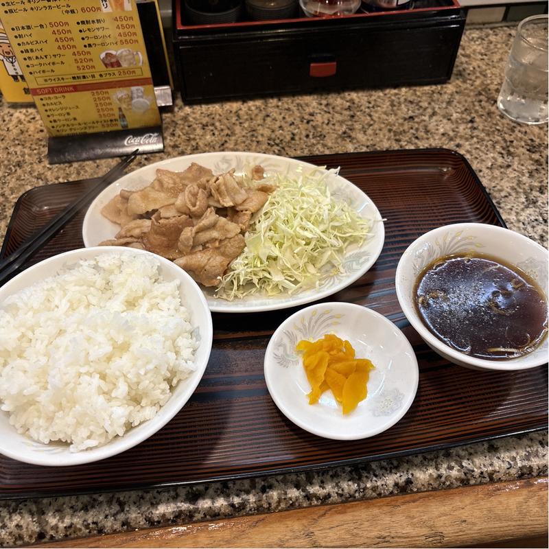 生姜焼き定食(珍來総本店直営 草加駅前店)