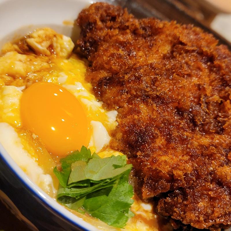 熟成かつ丼＋豚汁変更＋サラダ(熟成とんかつ フライ家 有楽町)