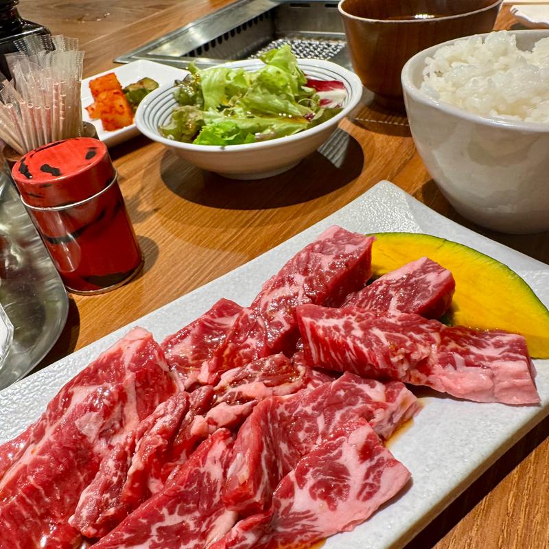 国産ハラミ定食150g(やきにく萬野 ホワイティうめだ)