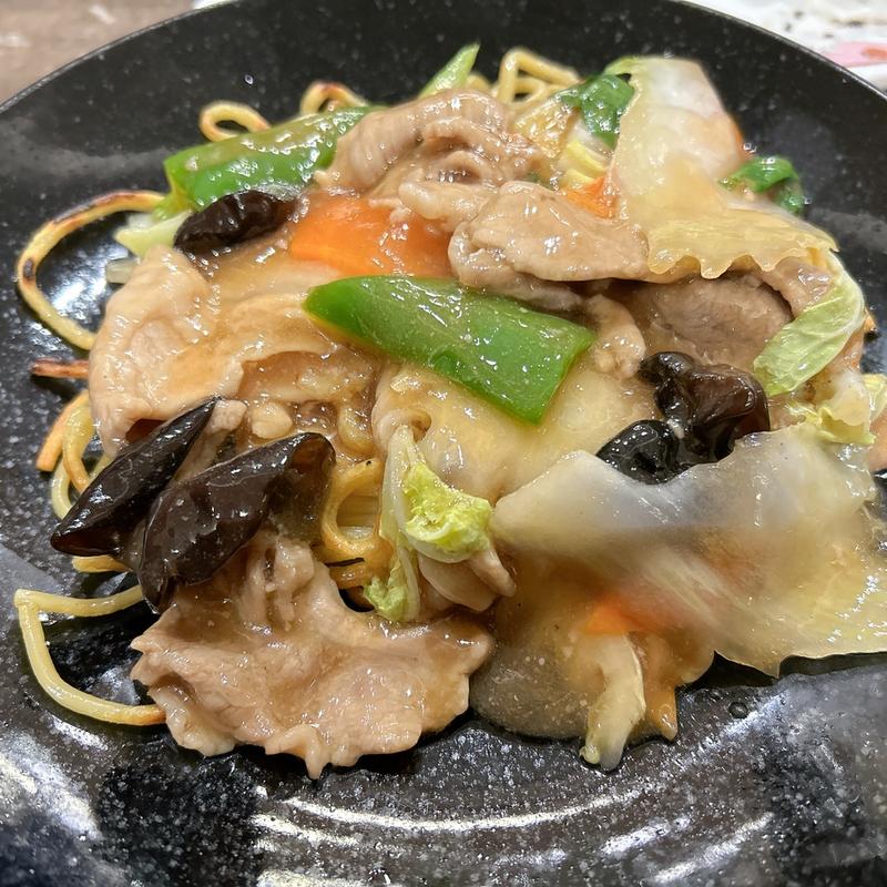 豚肉たっぷりあんかけ焼きそば(餃子の王将 中地店)