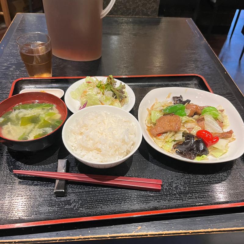 レバ野菜炒め定食(符裕)