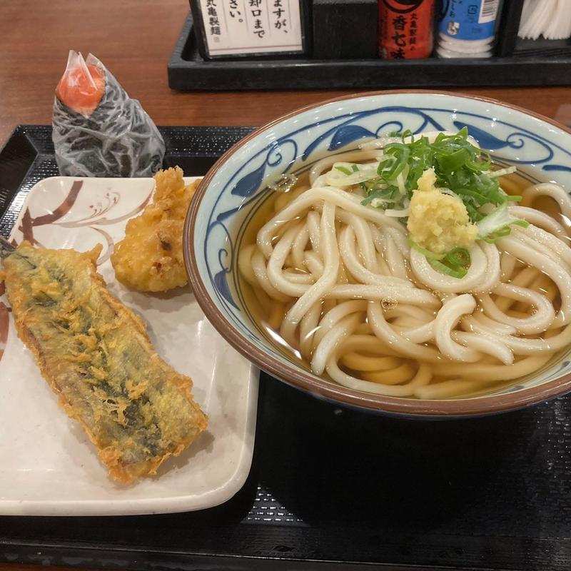 かけ 大 サンマ コーン 明太子おにぎり(丸亀製麺中野坂上)