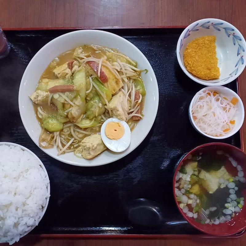 ヘチマの味噌炒め定食(慈伴賜 )
