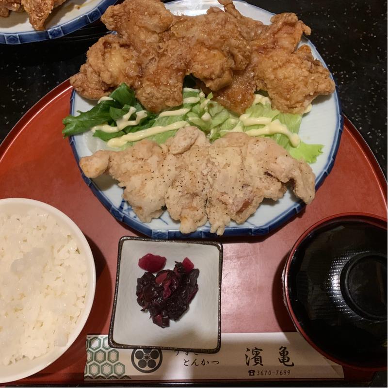 唐揚げ定食(うなぎ・とんかつ濱亀)