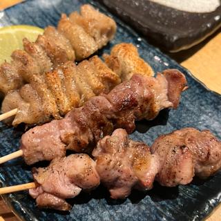 地鶏もも＋地鶏皮(やきとりやさんあっ鶏)