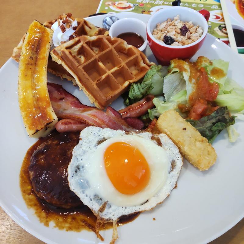 ココスモーニング キャラメリゼバナナワッフル(ココス 紫波店 )