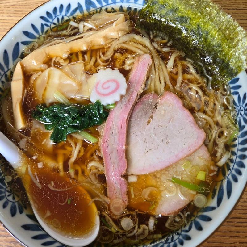 ワンタン麺 大盛(白河手打中華 かしま)