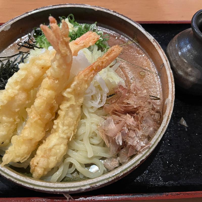 えび天ぶっかけ(大地のうどん　博多駅ちかてん)