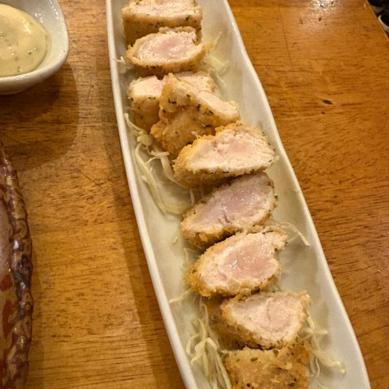 ササミのレアカツ(居酒屋 イズミヤ)