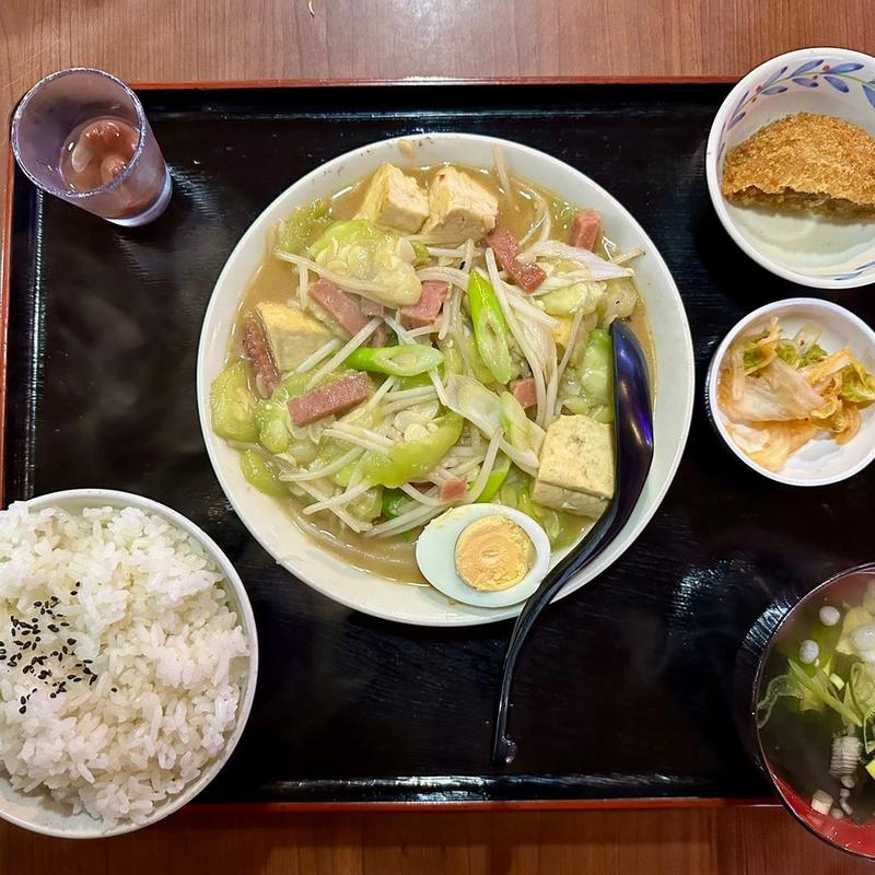 ヘチマの味噌炒め定食(慈伴賜 )
