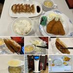アジフライ・ごはんセットに本格焼餃子