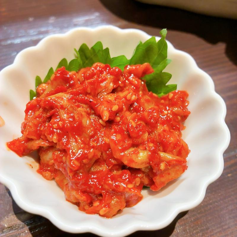 チャンジャキムチ(炭火焼き鳥 すみすみ 本店)