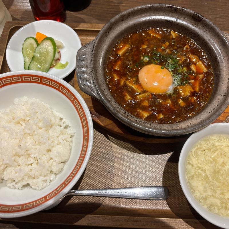 月見麻婆豆腐定食(侑久上海 THE BUND 天神店)
