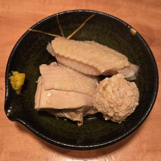 水炊き肉二種盛り(骨付もも肉･骨付手羽先)(とり安)